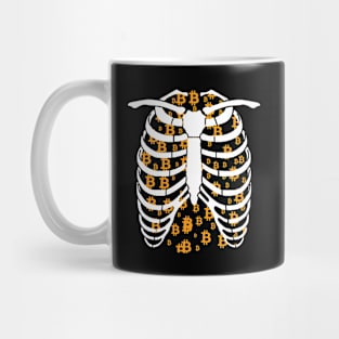 Skeleton With Bitcoins Mug